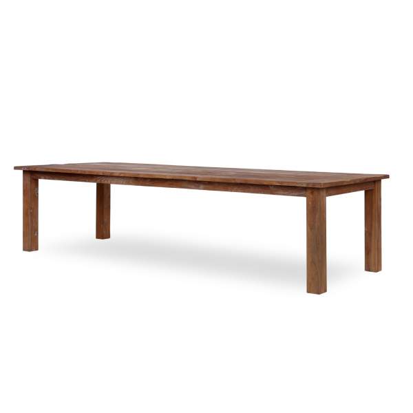 Esstisch aus recyceltem Teak ohne Schublade, braun, L 280 cm, B 100 cm, H 78 cm