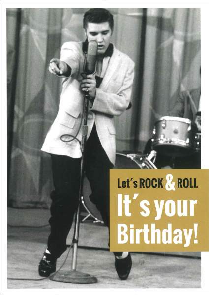 Postkarte 'Elvis Presley - Let's Rock & Roll'