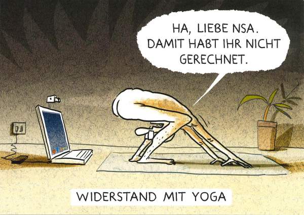 Postkarte 'Widerstand mit Yoga'