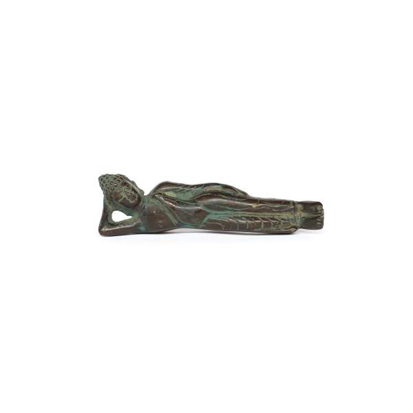 Bronze-Statuette 'liegender Buddha', B 9 cm, H 2,5 cm, L 1 cm