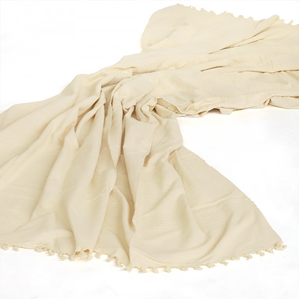 Tagesdecke 'Plain' beige, 100% Baumwolle, B 240 cm, L 210 cm