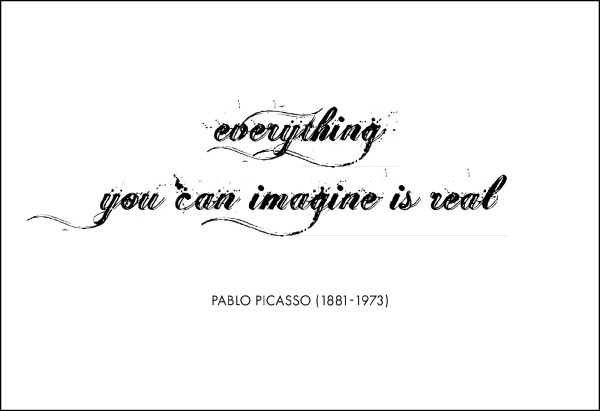 Postkarte 'Everything you can imagine is real'