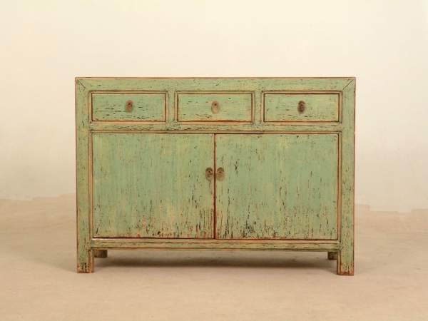 Einzelstück chinesisches Sideboard, mint, B 120 cm, H 85 cm, L 40 cm