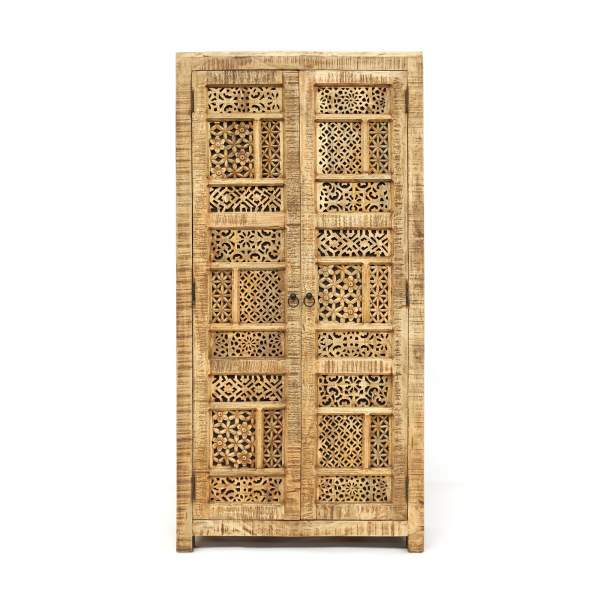 Bücherschrank 'Shibali', Mangoholz, H 180 cm, B 90 cm, L 45 cm