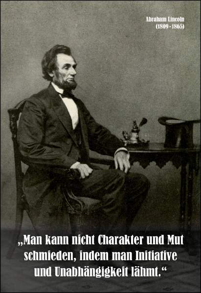 Postkarte 'Man kann nicht Charakter und Mut...'