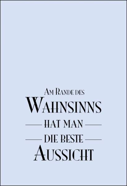 Postkarte 'Am Rande des Wahnsinns'