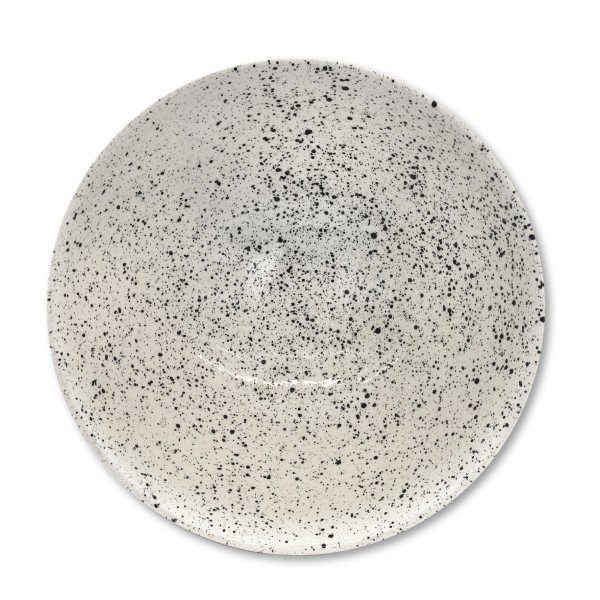 Zierschale 'Bowl', weiß, schwarz, Ø 30 cm, H 12 cm
