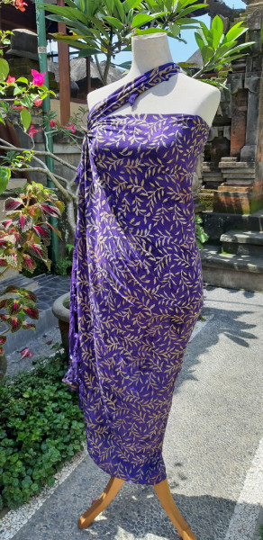 Sarong mit Kokosnuss-Schnalle Batik, lila, T 225 cm, B 115 cm