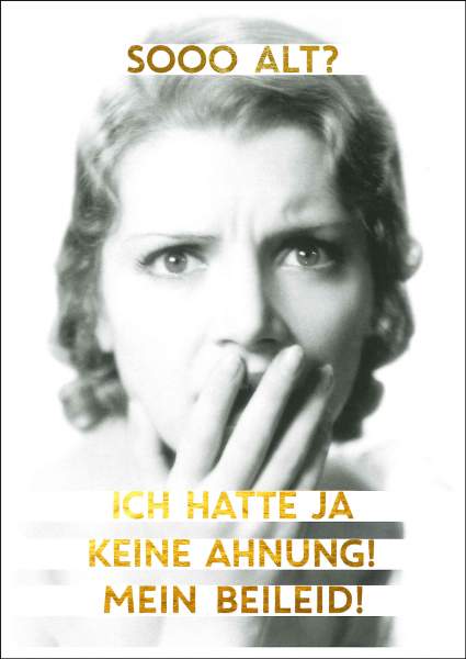 Postkarte 'Ich hatte ja keine Ahnung'