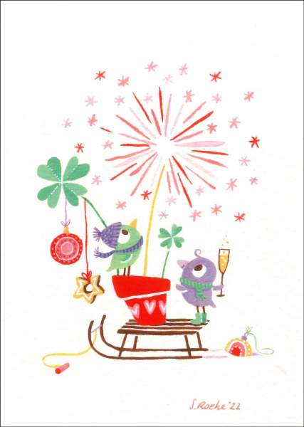 Postkarte 'Happy New Year'