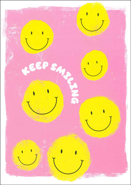 Postkarte 'Keep smiling'