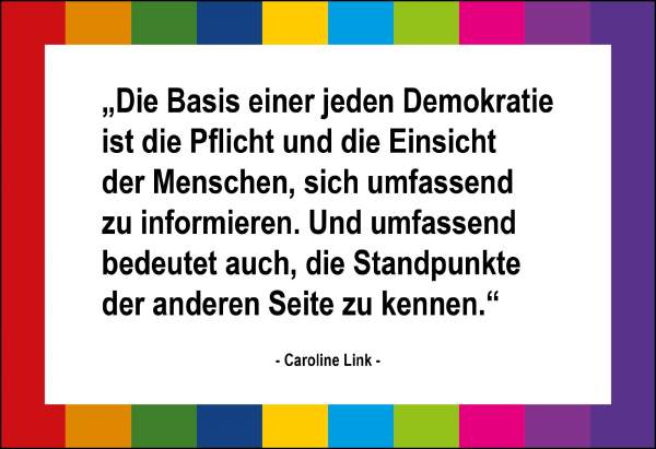 Postkarte 'Die Basis einer jeden Demokratie'