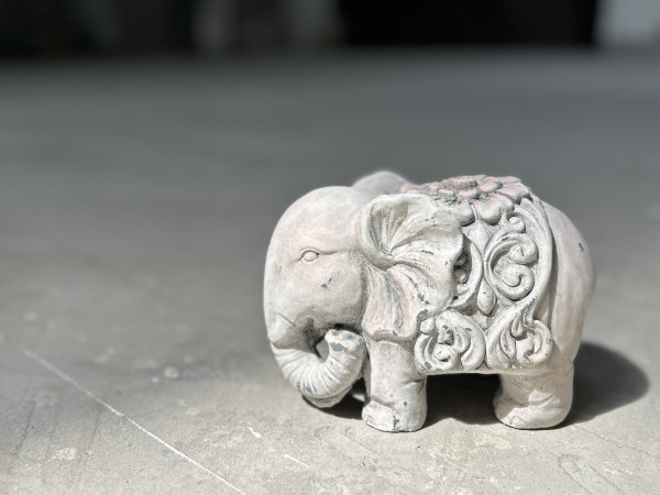 Figur 'Elefant', weiß, B 17,5 cm, L 10,5 cm, H 12 cm