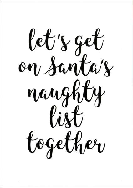 Postkarte 'Naughty List'