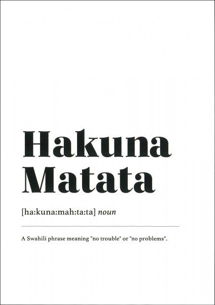 Postkarte 'Hakuna Matata'