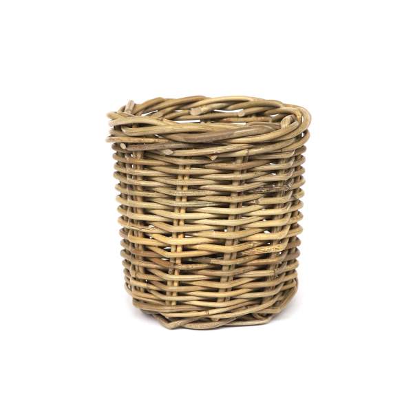 Runder Rattan-Korb 'Ambon' XS, natur, Ø 21 cm, H 21 cm