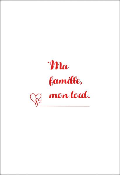 Postkarte 'Ma famille, mon tout'