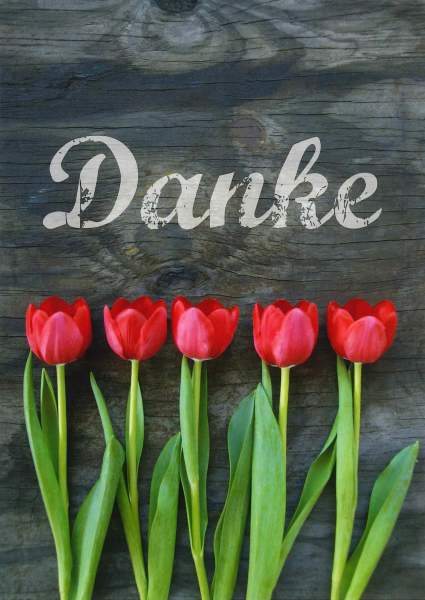 Postkarte 'Danke Tulpen'