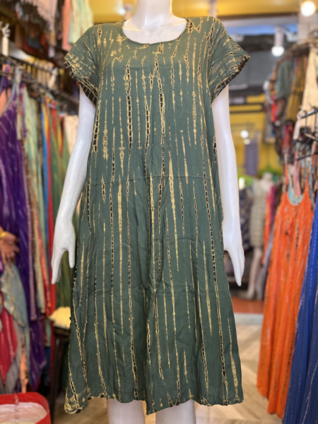 Batik-Kleid grün, onesize