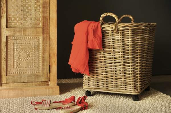 Rollkorb 'Ambon S', Rattan, Ø 48 cm, H 50 cm