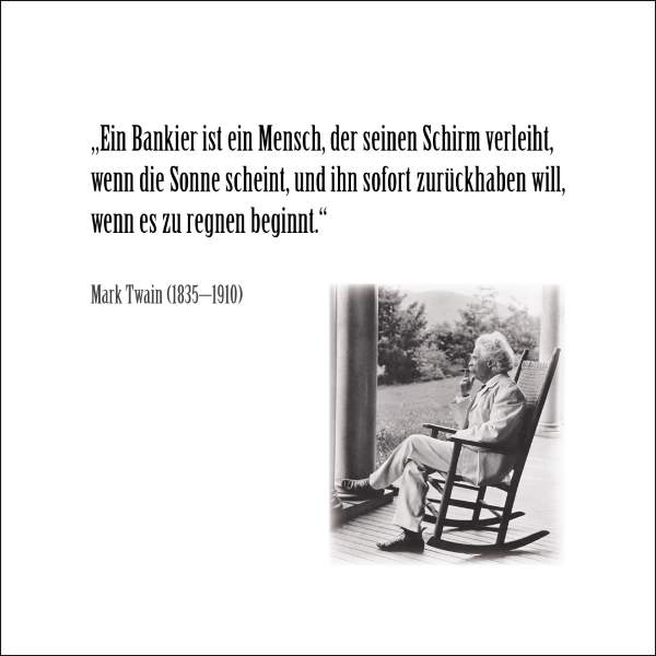 Postkarte 'Ein Bankier ist ein Mensch...'