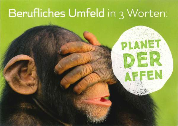 Postkarte 'Beruflicher Planet der Affen'