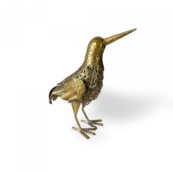 Metallfigur 'Kolibri', antik gold, H 28 cm, B 28 cm, L 10,5 cm