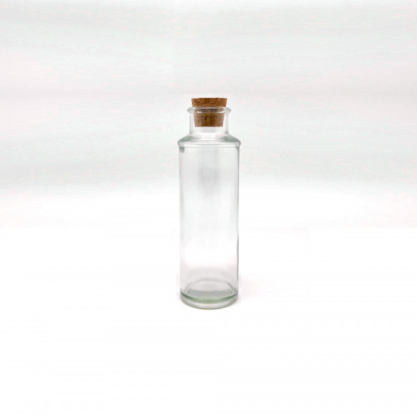 Glasflasche mit Korken 150ml, H 15,5 cm, Ø 4,7 cm