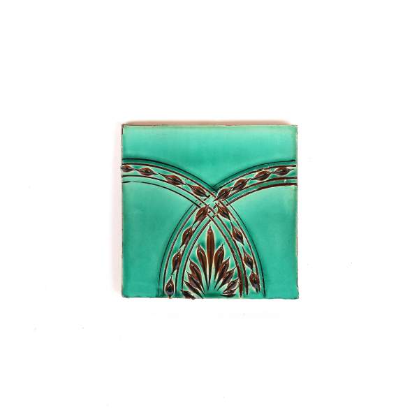 Kachel 'Cercle Turquoise', T 10 cm, B 10 cm, H 1 cm