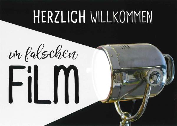 Postkarte 'Im falschen Film'