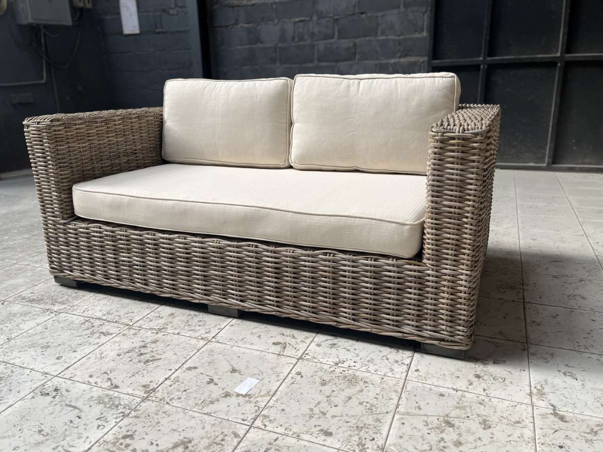 Rattan Sofa 'Ambon, natur, weiß, B 20 cm, L 20 cm, H 20 cm von ...