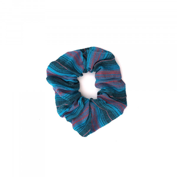 Scrunchy 'Anaheim' blau-schwarz, aus Baumwolle