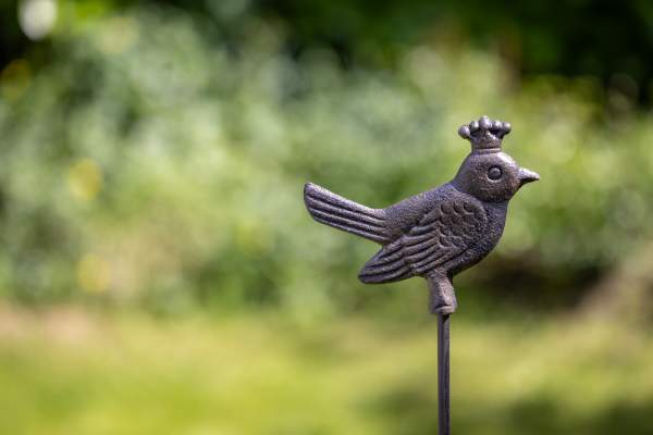 Gartenstecker "Vogel" aus Schmiedeeisen, B 13 cm, H 110 cm