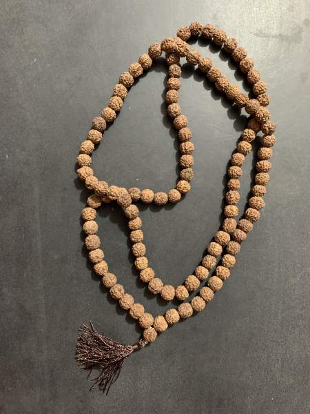 Malakette aus Rudraksha-Samen, natur, L 62 cm