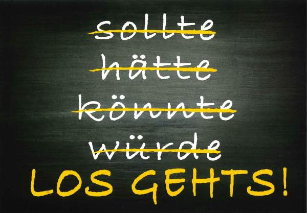 Postkarte 'Los geht's!'