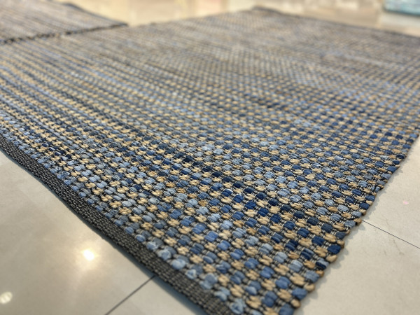 Teppich 'Manavi', blau, beige, L 140 cm, B 200 cm