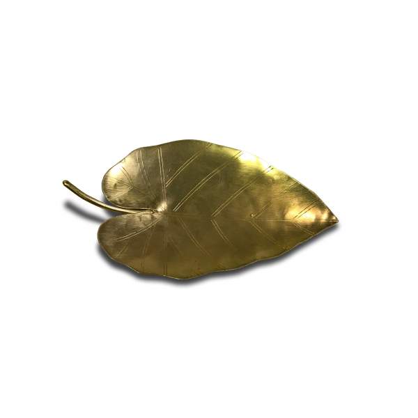 Ablage 'Blatt', gold, B 22 cm, L 12,5 cm, H 3 cm