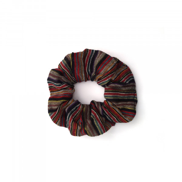 Scrunchy 'Tulsa' beige-burgund, aus Baumwolle