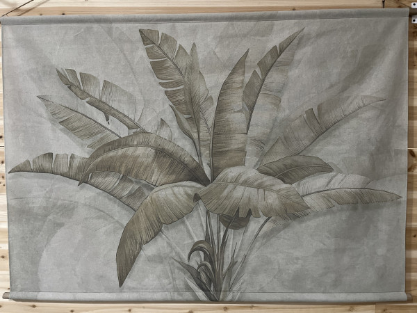 Rollbild 'Palme', auf Leinwand, B 160 cm, H 110 cm