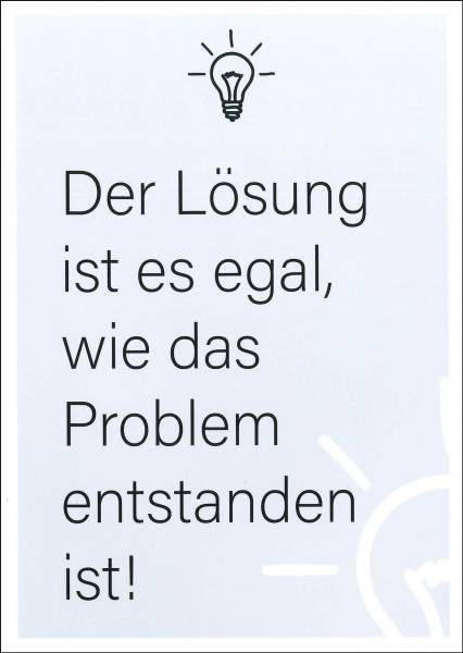 Postkarte 'Der Lösung ist es egal'