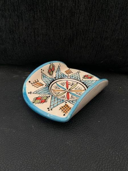 Keramik-Seifenschale, blau, multicolor, B 10 cm, L 13 cm, H 4 cm