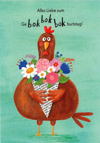 Postkarte 'Bok bok bok'