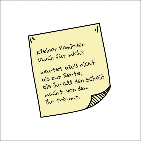 Postkarte 'Kleiner Reminder (auch für mich)'