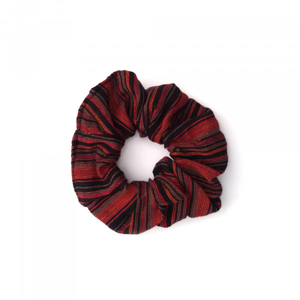 Scrunchy 'Baltimore' schwarz-rot, aus Baumwolle