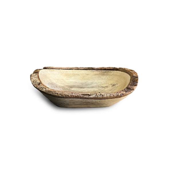 Schale aus Mangoholz S, natur, B 14 cm, L 7 cm, H 3 cm