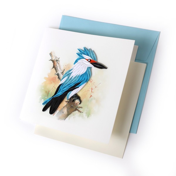 Grußkarte 'Kingfisher', B 15 cm, H 15 cm