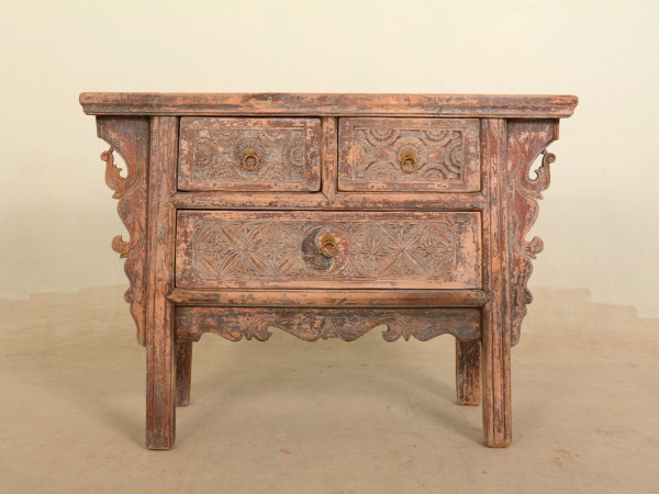 Einzelstück chinesisches Sideboard, natur, B 106 cm, H 78 cm, L 40 cm