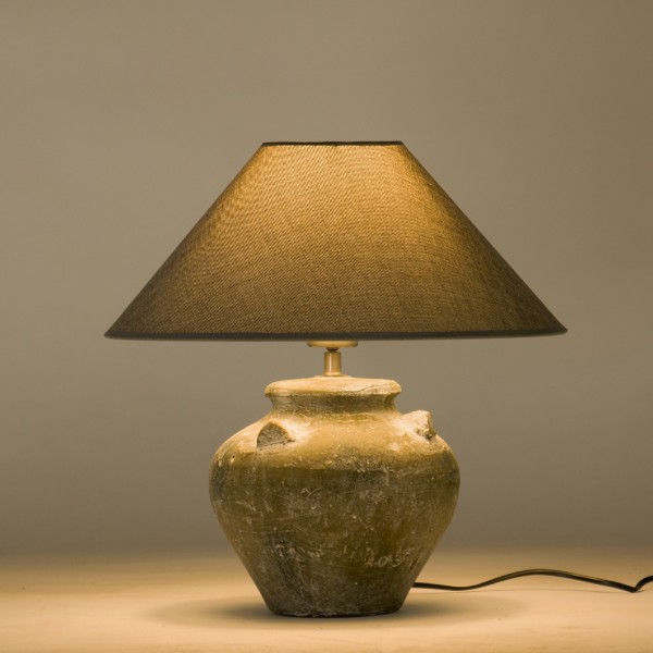 Tischlampe 'Moeven', grau, Ø 32 cm, H 43 cm