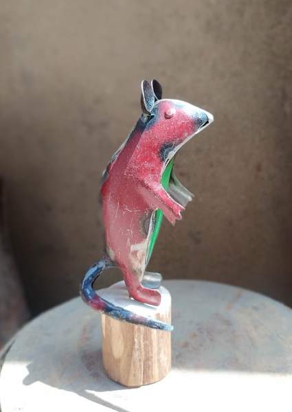 Metallfigur 'Maus', multicolor, H 17 cm, B 8 cm, L 5 cm