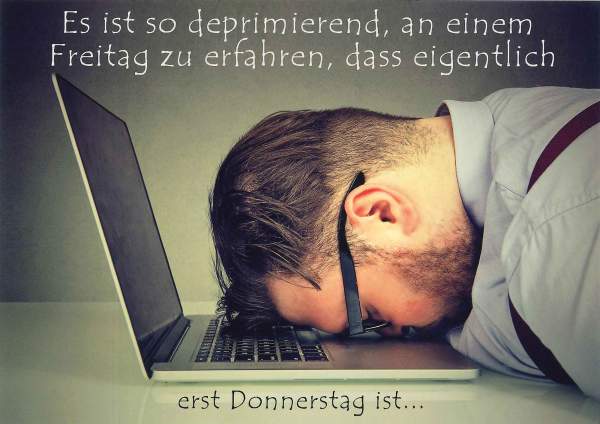 Postkarte '...Erst Donnerstag ist'